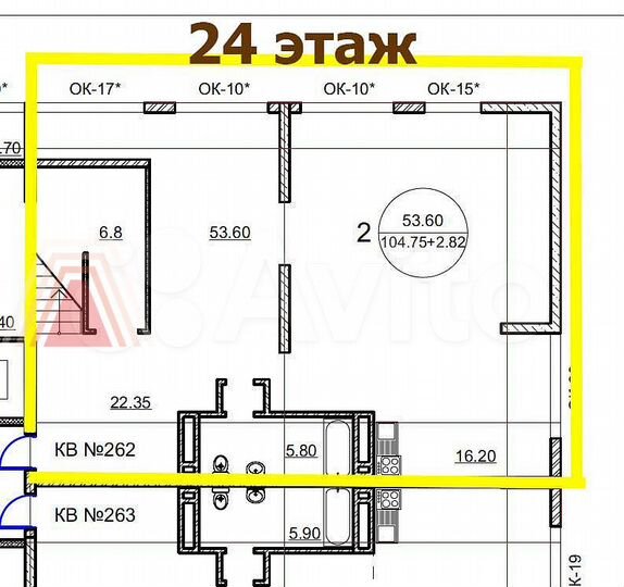 4-к. квартира, 365 м², 24/25 эт.