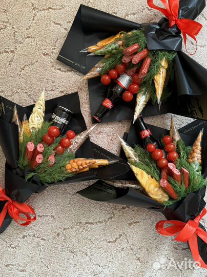 Съедобные букеты,мясные и фруктовые корзины