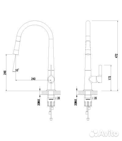 Смеситель lemark soul LM6001C для кухонной мойки