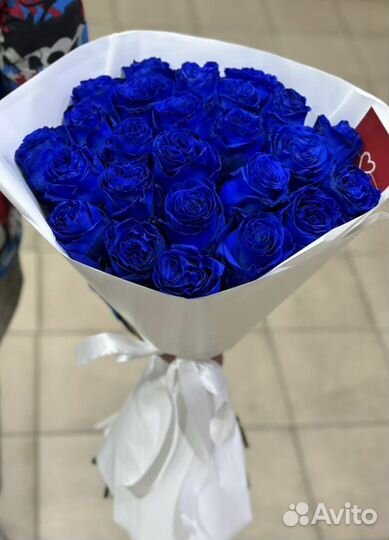 Синии розы букет