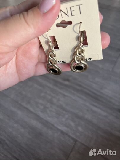 Monet, винтаж, серьги косички