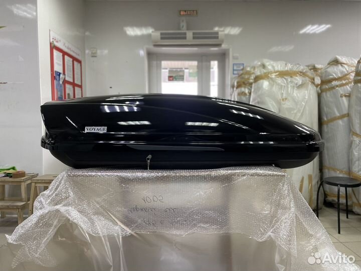 Автобокс Voyage 440л 175см цвет Черный глянец
