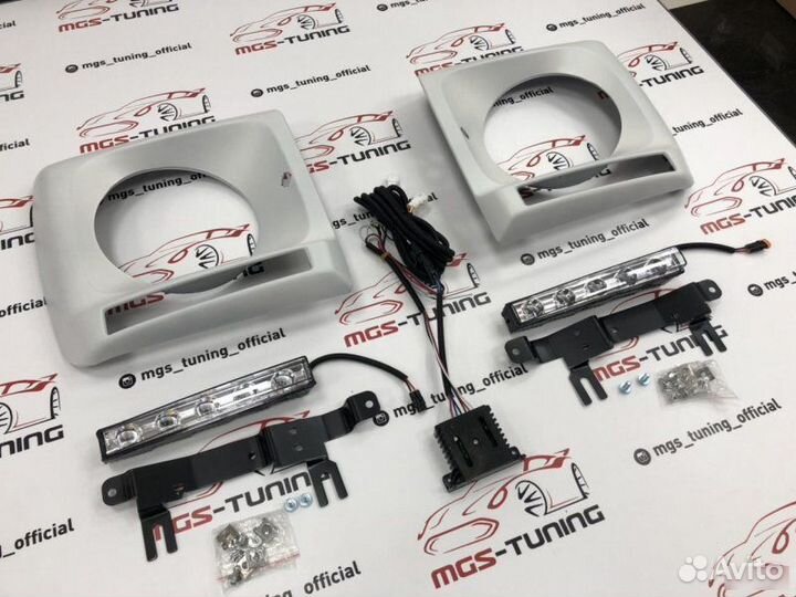 Очки хром диодами Mercedes G-class w463 под окрас