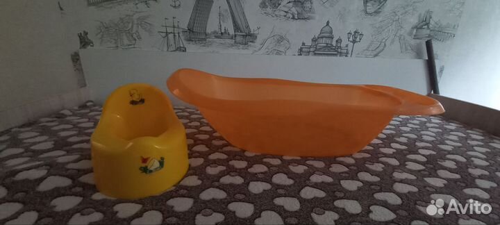 Детская ванночка+горшок