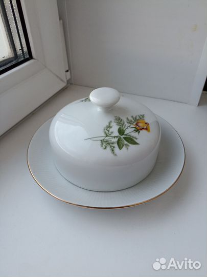 Масленка Жёлтая роза Германия ГДР