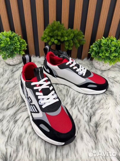 Кроссовки мужские Emporio Armani текстиль кожа