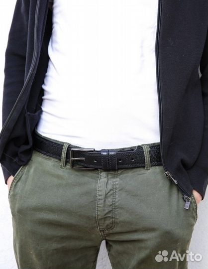 Мужской кожаный ремень