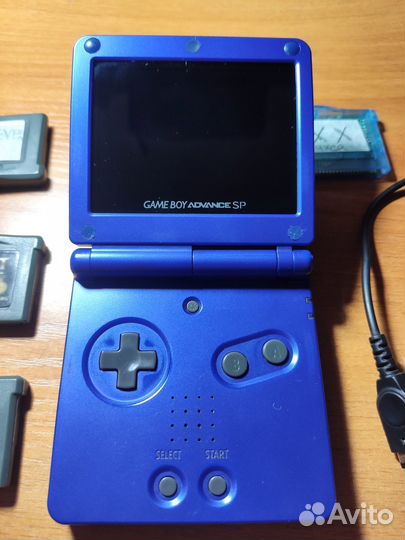 Game Boy Advance SP (IPS mode) + 5 картриджей