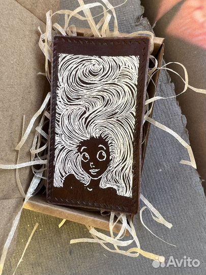 Нашивка из натуральной кожи