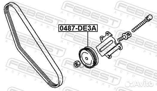 Ролик натяжной 0487DE3A Febest