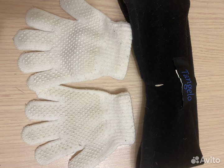 Перчатки и повязка для фигурного катания