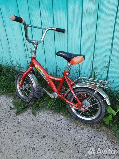 Детский велосипед 12 дюймов с дополнит. колесами