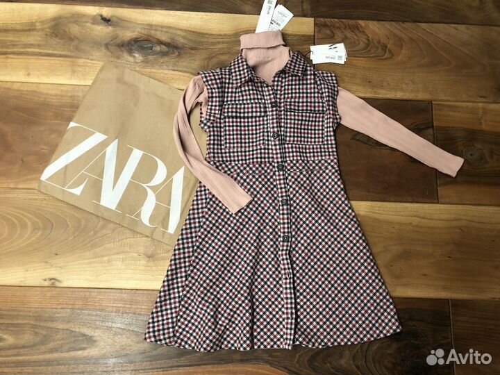 Новое платье-сарафан, водолазка Zara, 152