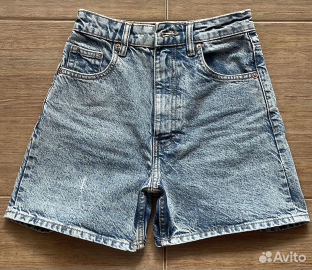 Джинсовые шорты zara 34, оригинал