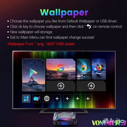 Новый Андроид тв Бокс Vontar R3 Android 13 4/32Гб