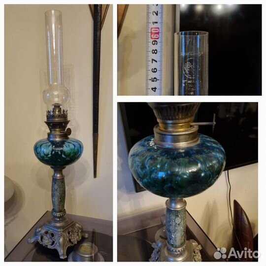 Керосиновая лампа, антиквариат Европа