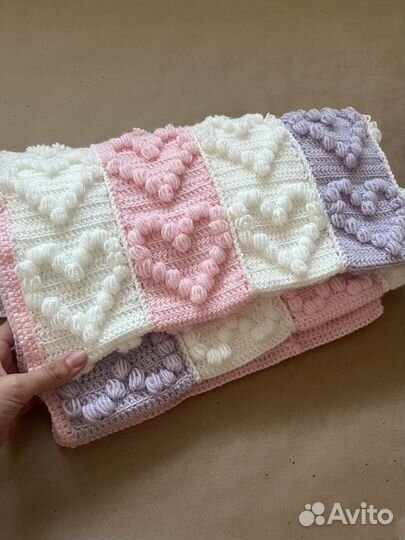 Плед детский вязаный ручная работа
