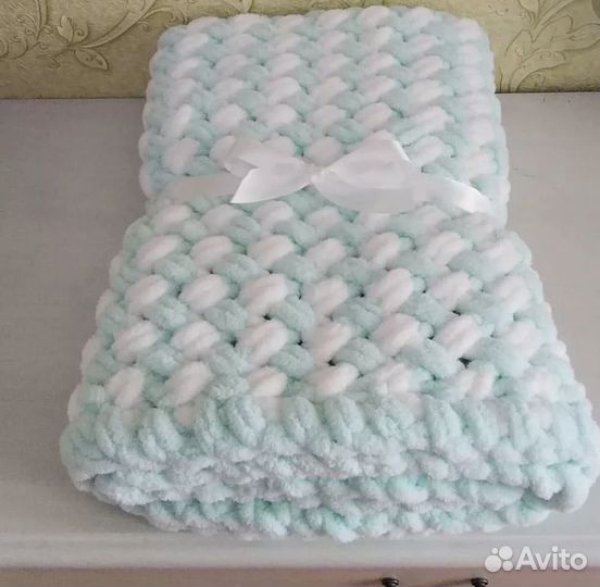 Плед из ализе пуффи