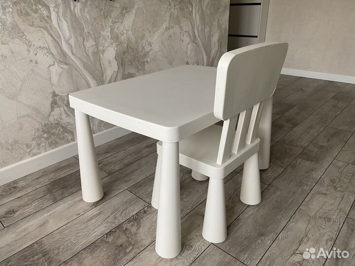 Детский стол и стул IKEA маммут