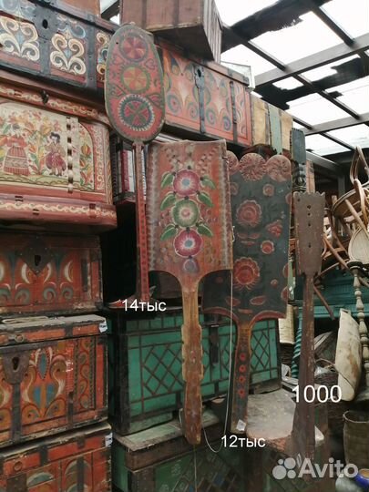 Прялка старинная, с колесом, ткацкий станок