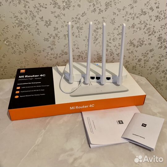 Новый роутер Xiaomi mi 4C R4CM wi-fi белый