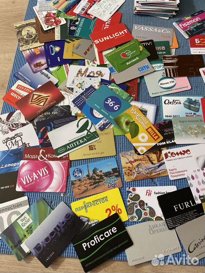 Дисконтные карты 150 шт визитки винтаж