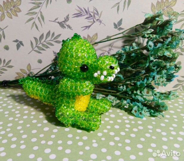 Крокодил из бисера
