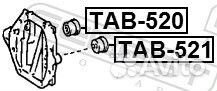 Сайлентблок опоры дифференциала TAB-520 TAB-520