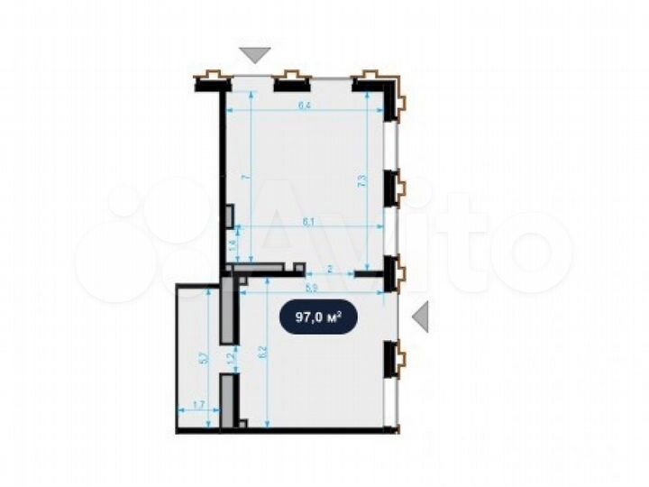 Сдам торговое помещение, 97 м²