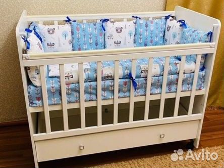 Бортики в детскую кроватку бу