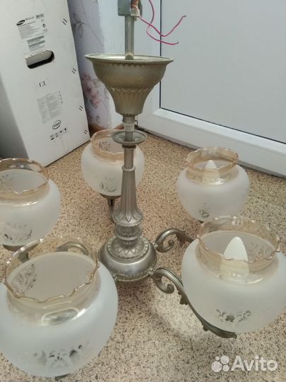 Большая люстра винтаж Югославия