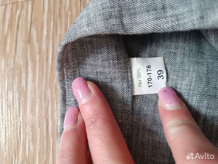 Мужская рубашка лён