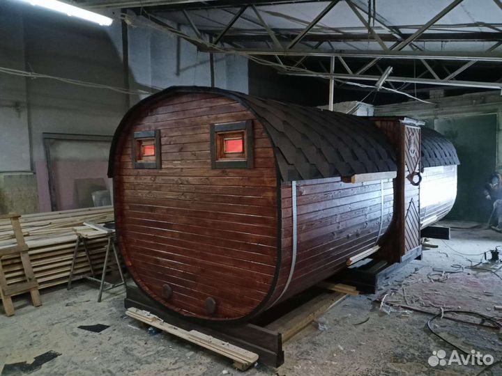 Баня бочка Квадро и викинг