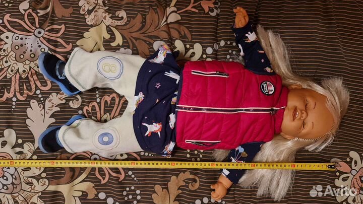 Кукла 70 см реборн девочка с одеждой волосами Борн