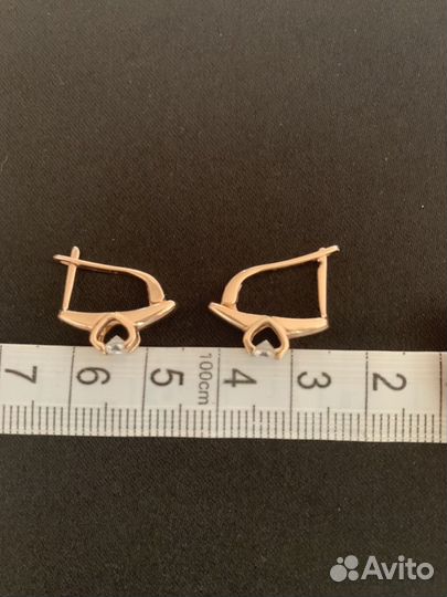 Серьги золото с бриллиантами