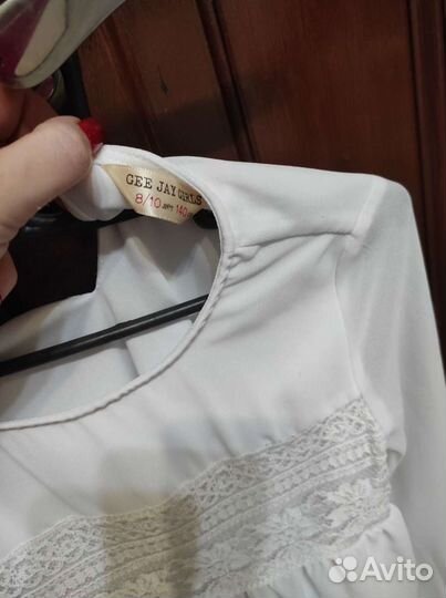 Блузка шелковая для девочки (почти новая)