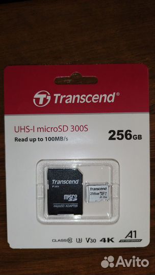 Карта памяти microSD Transcend 300s 256 гб