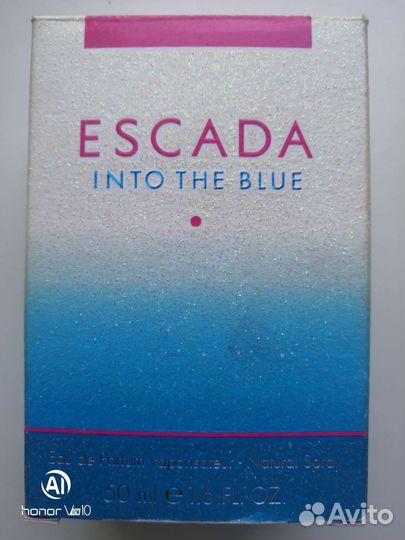 Escada Into the Blue 50мл. Новые. Оригинал 100