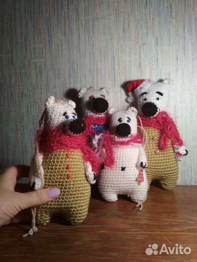 Игрушка вязанная.Медведь