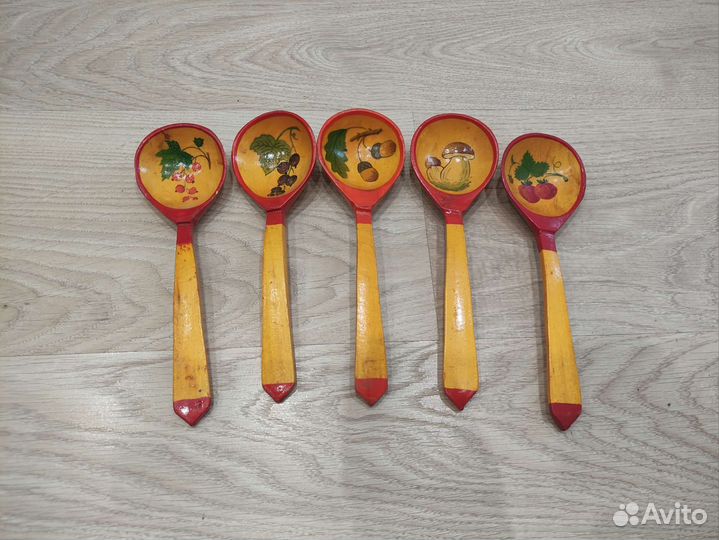 Деревянные ложки. 5 шт