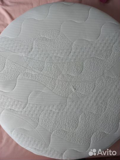 Матрас детский круглый 75 на 75 и наматрасник