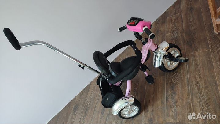 Велосипед с родительской ручкой Funny Jaguar