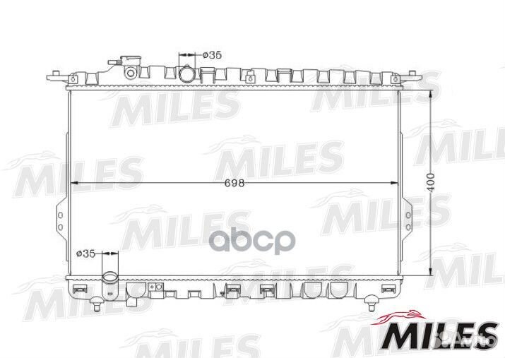 Радиатор (паяный) hyundai sonata