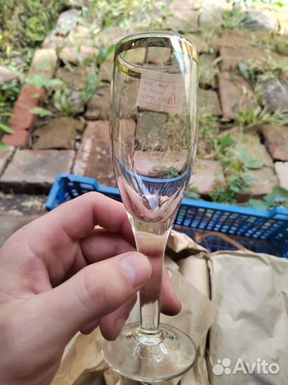 Винтажные фужеры хрустальные СССР новые