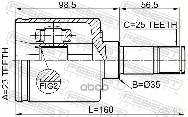 Шрус 0311esatlh Febest