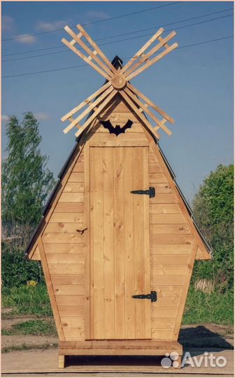 Дачный туалет деревянный прямоугольник чбю 626