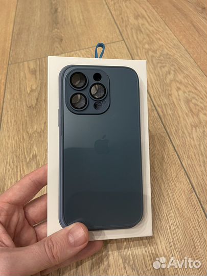 Чехол на iPhone стеклянный матовый