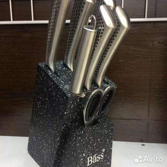 Набор кухонных нерж.ножей bass. Доставка