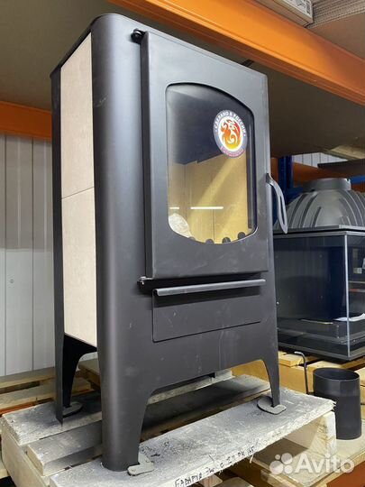 Печь-камин бавария эко с плитой одна конфорка