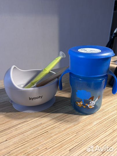 Поильник непроливайка avent и посуда kyooty
